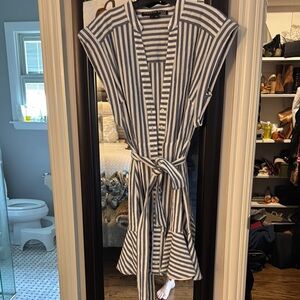 Striped Blue and White Dress